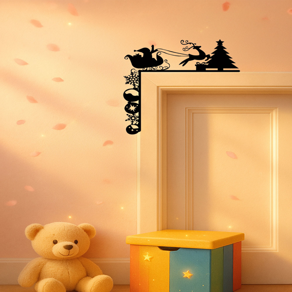 CIFbuy可移除圣诞雪橇墙贴节日家居装饰贴纸(TikTok、temu下自提)-2