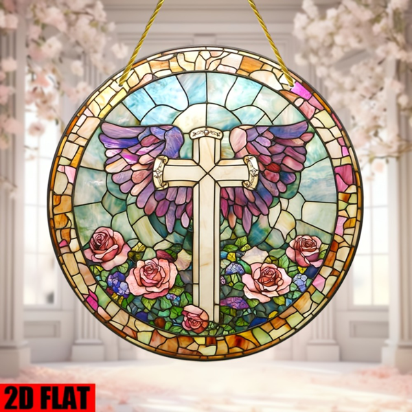 CIFbuy 大尺寸亚克力十字窗挂饰 家居装饰宗教礼物 教堂婚礼洗礼用（TikTok、temu下自提）-1