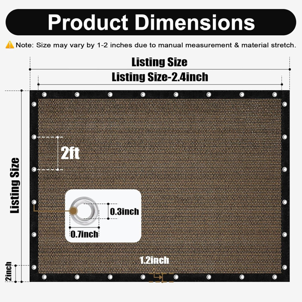 XISHAN 6'X10' 摩卡色HDPE花园网-8