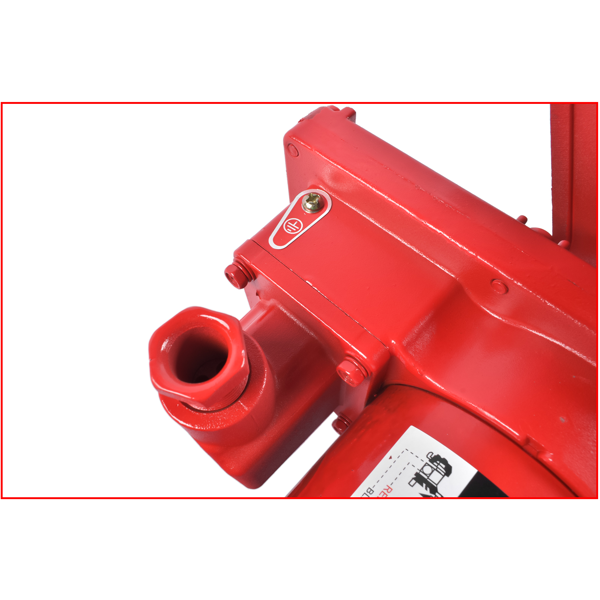 抽油泵 20 GPM High Flow Fuel Transfer Pump 12V DC with Manual Nozzle for Gas Diesel Red-14