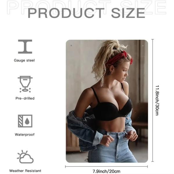 CIFbuy复古8x12英寸铝制墙面装饰牌 咖啡厅办公室店铺餐厅艺术装饰（TikTok、temu下自提）-4