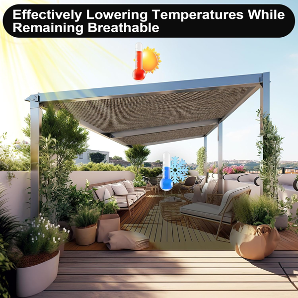 XISHAN 6'X10' 摩卡色HDPE花园网-5