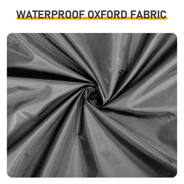 6.8X2.6FT 黑色 圆弧形 储物棚 单拉链门 内部配收纳袋 黑色玻纤杆框架 210DPU银胶牛津布 自行车储物棚 配拎包-13