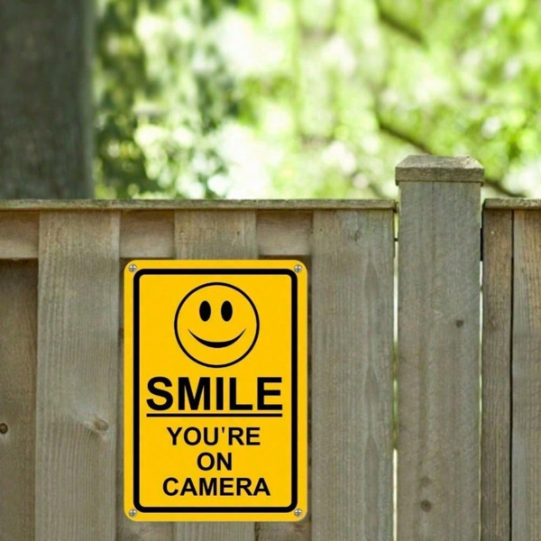 CIFbuy VIGI 家用闭路电视监控警示标志 耐用金属安全摄像头标志 适用于户外及室内、防雨的铝制墙面标志（TikTok、temu 代收服务）-1