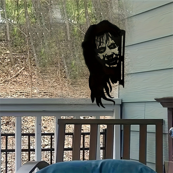 CIFbuy哥特女巫金属墙饰 手工铁制窗挂 万圣节装饰 礼品(TikTok、temu下自提)-7