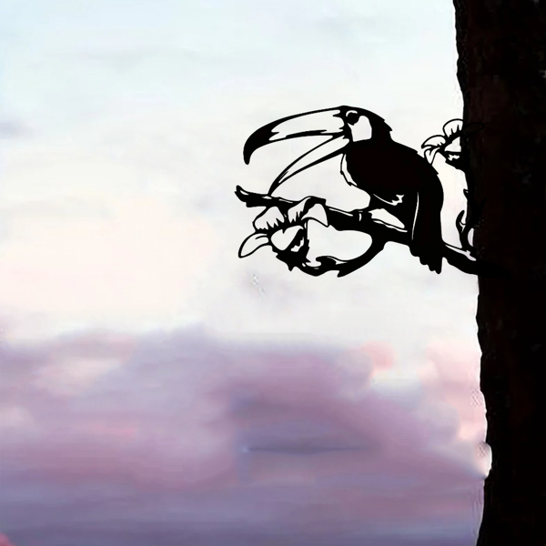 CIFbuy典雅复古蝴蝶飞鸟剪影花园桩户外庭院草坪装饰园艺礼物(TikTok、temu下自提)-4