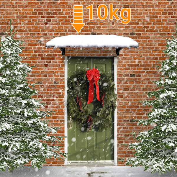 【同款编码：70596693】40*38in 棕色板黑色支架/全棕色铝条 雨篷 塑料支架 阳光板-17