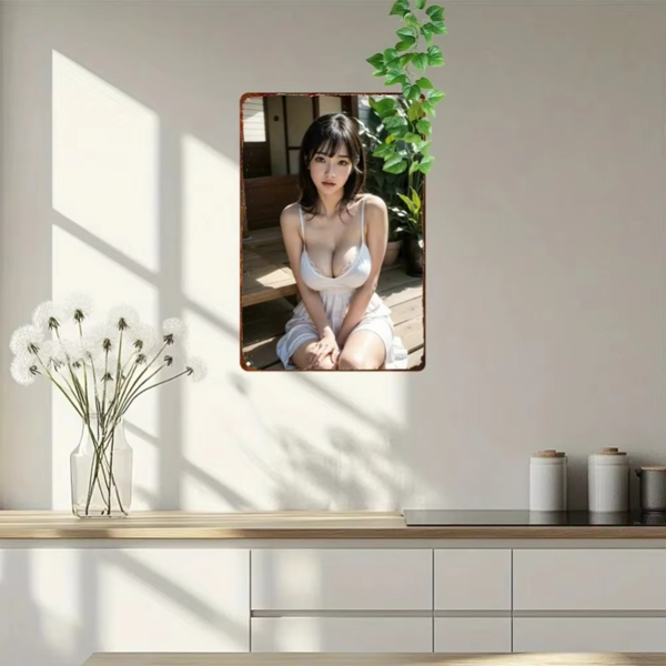 CIFbuy动漫女郎复古铝牌 客厅装饰 墙壁装饰 赠送礼物（TikTok、temu下自提）-3