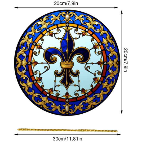 CIFbuy透明高清亚克力阳光捕捉器 皇家蓝花瓣设计狂欢节挂饰（TikTok、temu下自提）-2