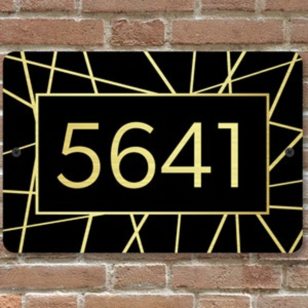 CIFbuy定制家庭地址标志金属牌 金色银色数字门牌（TikTok、temu下自提）-6