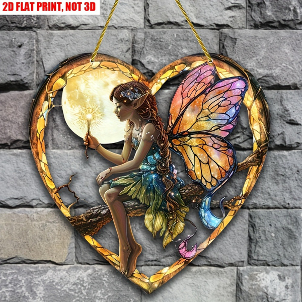 CIFbuy亚克力太阳捕捉器墙饰仿彩色玻璃爱心手工家居花园装饰（TikTok、temu下自提）-1