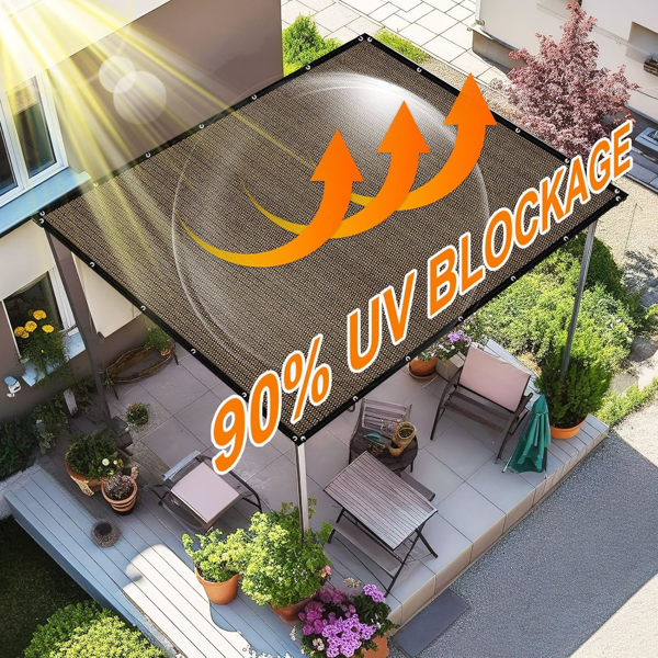 XISHAN 6'X10' 摩卡色HDPE花园网-9