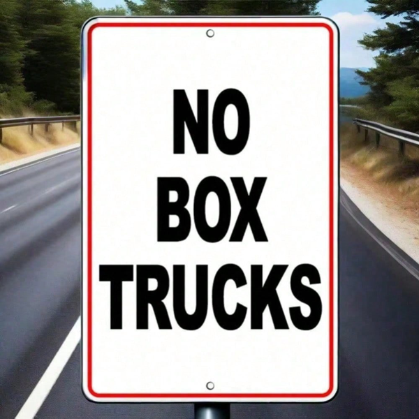 CIFbuy耐用金属墙面告示牌 街道车道许可通行标识装饰 TikTok、temu下自提-6