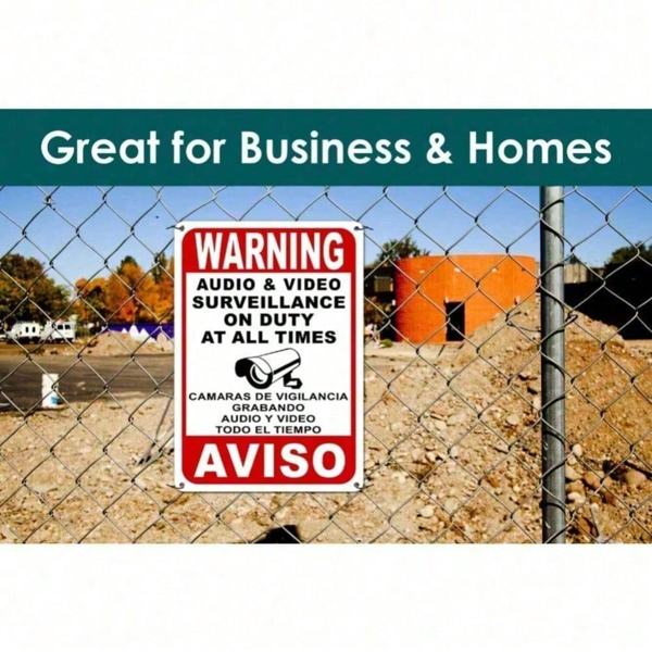 CIFbuy 双语安防监控警示标识 TikTok，上门取件服务-5