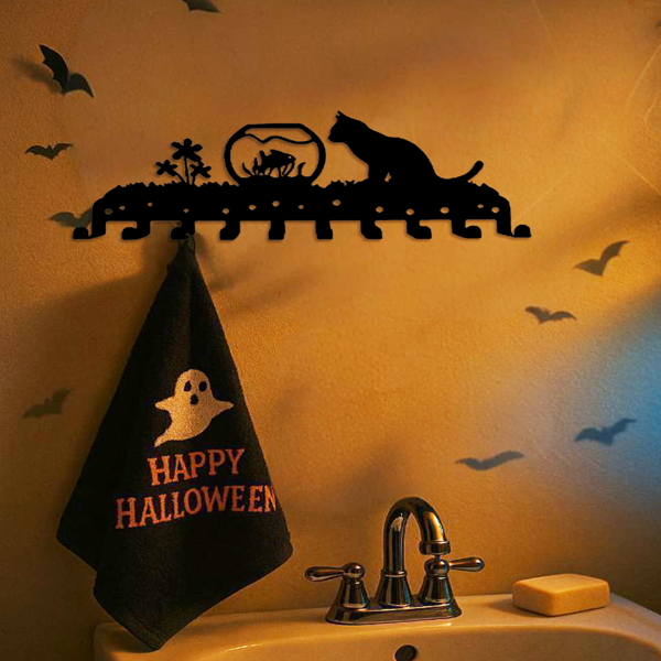 CIFbuy猫爪钥匙扣壁挂带5钩入口厨房收纳可爱装饰礼物（TikTok、temu下自提）-3