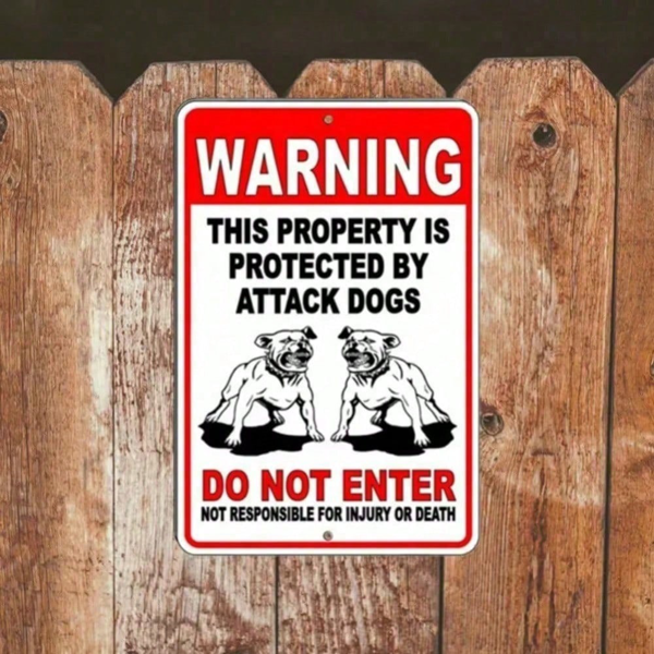 CIFbuy金属宠物狗警示标志墙面装饰安全门牌牌（TikTok、temu下自提）-9