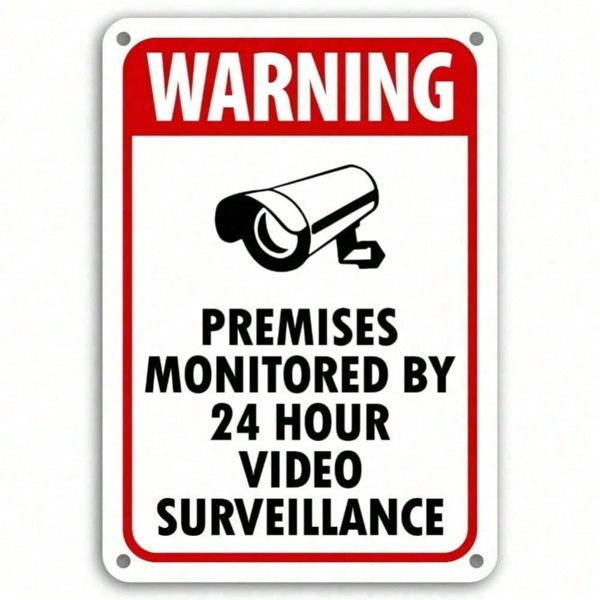 CIFbuy 24/7监控警示牌 坚固耐用室内室外通用（TikTok、temu下自提）-6