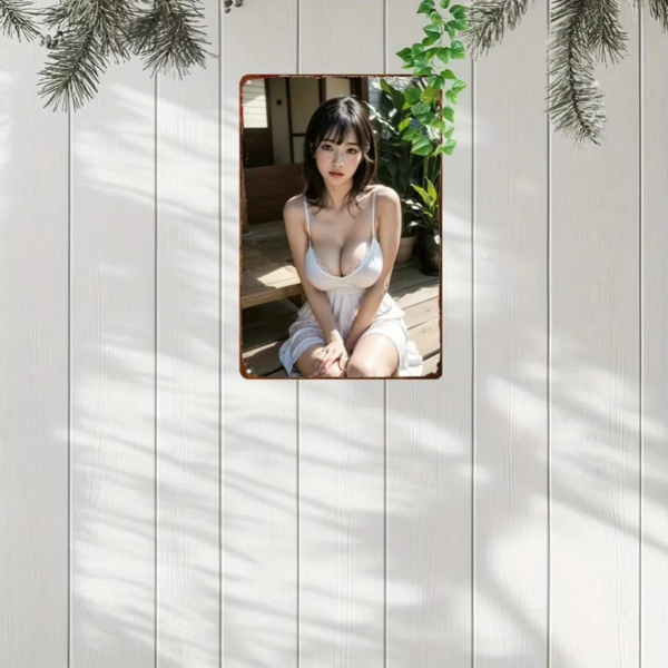 CIFbuy动漫女郎复古铝牌 客厅装饰 墙壁装饰 赠送礼物（TikTok、temu下自提）-2