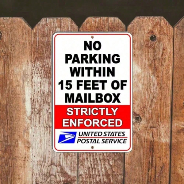 CIFbuy官方邮箱前禁止停车15英尺标牌耐用金属天气防护标牌室内外通用重型壁饰（TikTok、temu下自提）-7