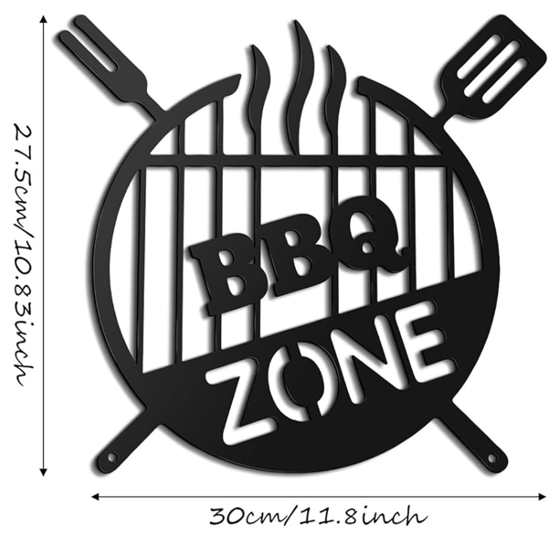 CIFbuy复古做旧3D圆形铁制墙面装饰牌 农庄家居装饰品 万圣节圣诞节礼物（TikTok、temu下自提）-1