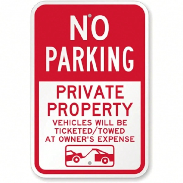 CIFbuy禁止停车私人财产标牌防水金属户外标识(TikTok、temu下自提)-7