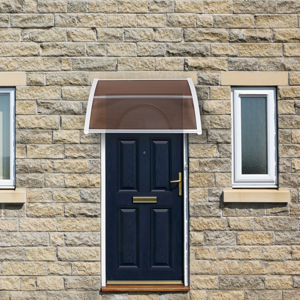 【同款编码：28466374】40*32in 棕色板白色支架 雨篷 塑料支架 阳光板 前后铝条-21