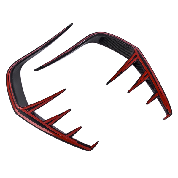 保险杠风口装饰 2Pcs Real Carbon Rear Bumper Splitter Fin Fits for INFINITI Q60 Coupe 2016-2020-6