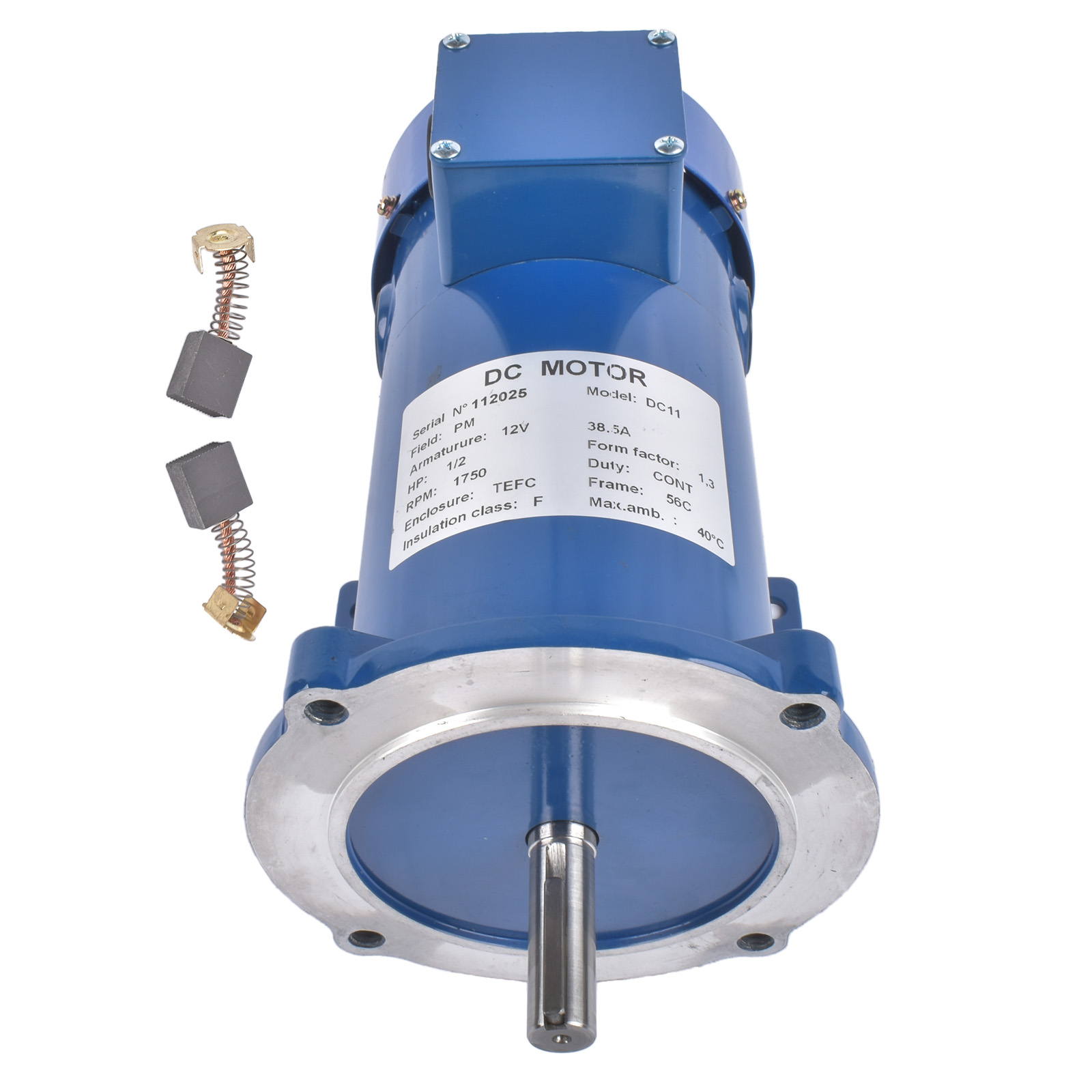 Electric Motor 1/2HP, 1750RPM General Purpose Motor, DC Motor 12V 56C Frame TEFC view 4