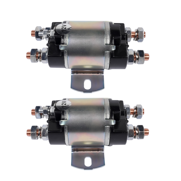 电磁阀 Set of 2 Solenoid Fit for Yamaha G1 Gas Models Golf Cart 12V 6 Terminal 12 Volt 100A 2-Cycle Gas Models Engine 1982-1989 J17-81950-01 J1781950-01 J178195001-1