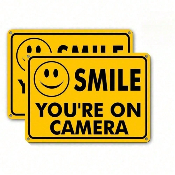 CIFbuy闭路电视监控安全标志牌 安保摄像头警示标牌 适用于家庭及商业场所（TikTok、temu下自提）-6