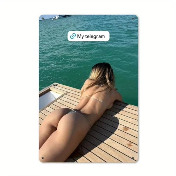 CIFbuy金发女郎2D平面金属装饰画 家居酒吧俱乐部卧室浴室装饰（TikTok、temu下自提）-3