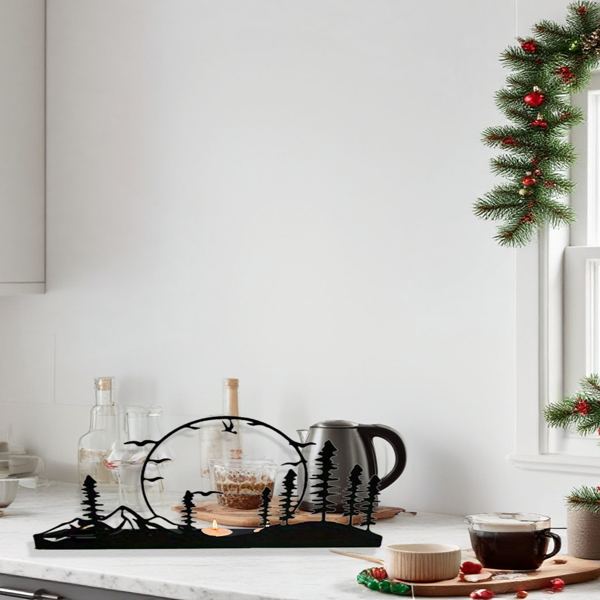 CIFbuy现代鹿角烛台套件 双只装 农场风格家居装饰品（TikTok、temu下自提）-2