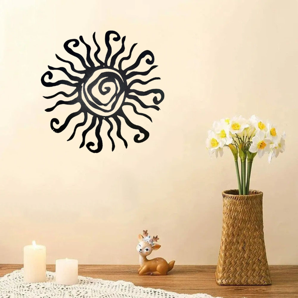 CIFbuy波西米亚风格太阳金属壁饰 手工复古花园庭院装饰雕塑（TikTok、temu下自提）-6