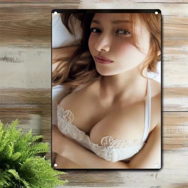 CIFbuy优雅女士肖像蕾丝铝制装饰画居家咖啡厅办公室装饰（TikTok、temu下自提）-4