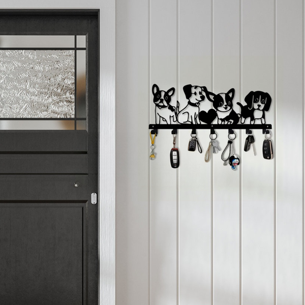 CIFbuy复古卡通小狗墙面贴饰 铁制防水可移宠物主题家居装饰(TikTok、temu下自提)-8