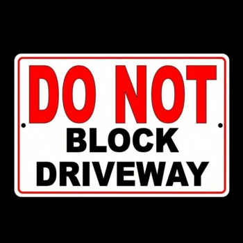 CIFbuy Driveway Sign Heavy Duty Weatherproof Do Not Block Commercial Use (TikTok、temu下自提)