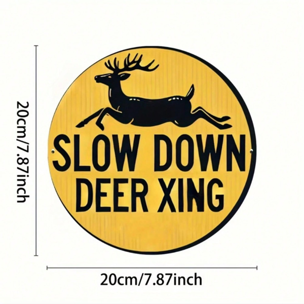 CIFbuy金属减速麋鹿过街标志牌墙面装饰艺术（TikTok、temu下自提）-5