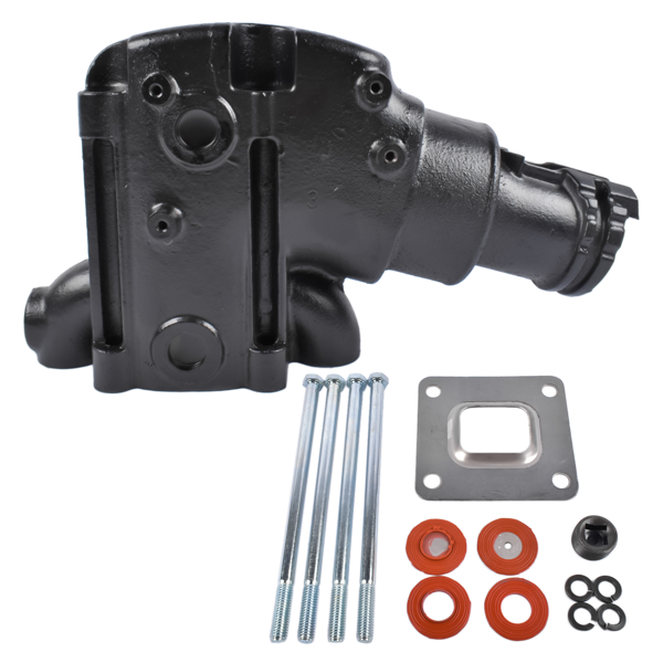 排气歧管 Dry Joint Exhaust Elbow Riser 14 Degree Replacement for Mercruiser GM V6 & V8(305, 350 & 377 ci) 2004- 864591T02-4