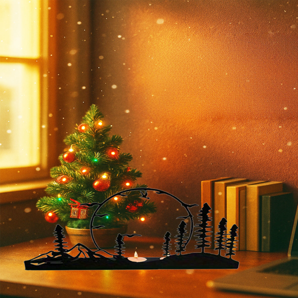 CIFbuy现代鹿角烛台套件 双只装 农场风格家居装饰品（TikTok、temu下自提）-1