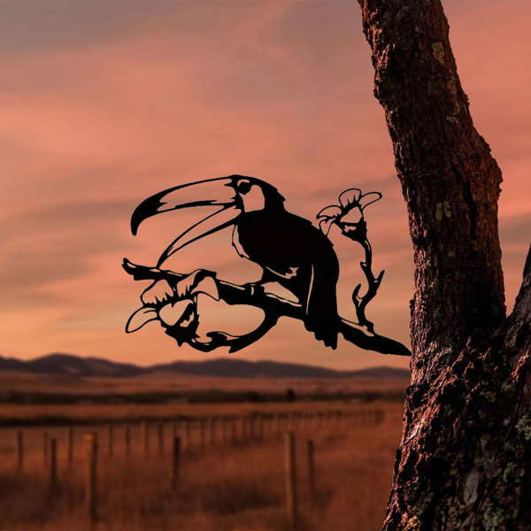 CIFbuy典雅复古蝴蝶飞鸟剪影花园桩户外庭院草坪装饰园艺礼物(TikTok、temu下自提)-9