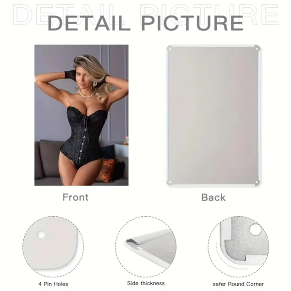 CIFbuy复古金发女郎黑色蕾丝胸衣墙饰 家居办公室装饰品（TikTok、temu下自提）-4