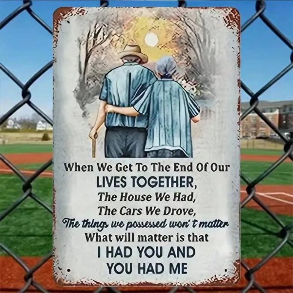 CIFbuy Vintage Metal Sheet Painting Valentine's Day Gift Wall Art for Wife (TikTok、temu下自提)-1