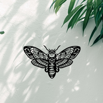 CIFbuy复古飞蛾金属墙饰 哥特与田园风卧室客厅花园装饰品（TikTok、temu下自提）