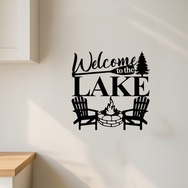 CIFbuy现代抽象湖泊防水防锈铁制墙饰客厅卧室办公室庭院装饰(TikTok、temu下自提)-11