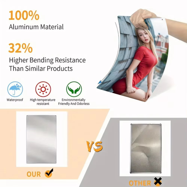 CIFbuy复古红色连衣裙金发女郎剪影铝制墙艺卧室客厅装饰(TikTok、temu下自提)-5