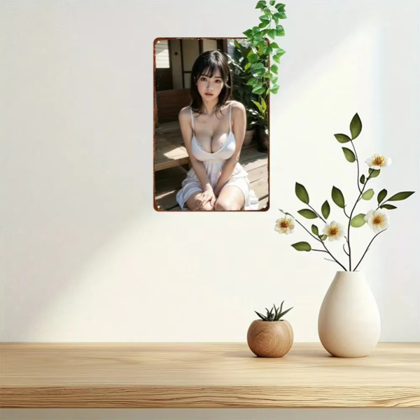 CIFbuy动漫女郎复古铝牌 客厅装饰 墙壁装饰 赠送礼物（TikTok、temu下自提）-6