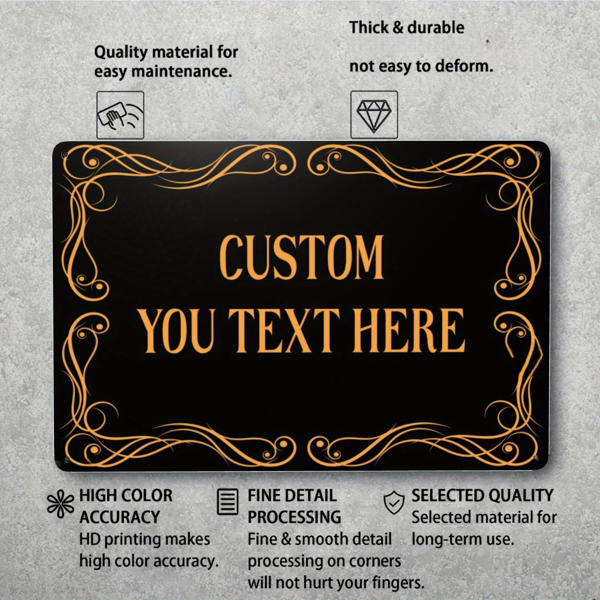 CIFbuy个性化定制户外金属标牌 黑色蕾丝设计 交通安全警示标志 8x12英寸(TikTok、temu下自提)-5