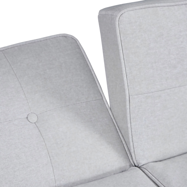 现代棉型织物沙发｜簇绒可调节靠背休闲沙发｜木脚+金属支撑脚客厅沙发-14