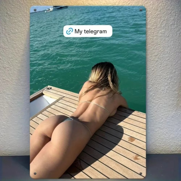 CIFbuy金发女郎2D平面金属装饰画 家居酒吧俱乐部卧室浴室装饰（TikTok、temu下自提）-6