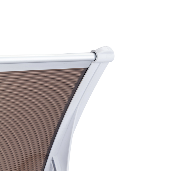 【同款编码：28466374】40*32in 棕色板白色支架 雨篷 塑料支架 阳光板 前后铝条-4